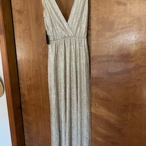 Lulu’s All That Shimmers Is Gold Dress